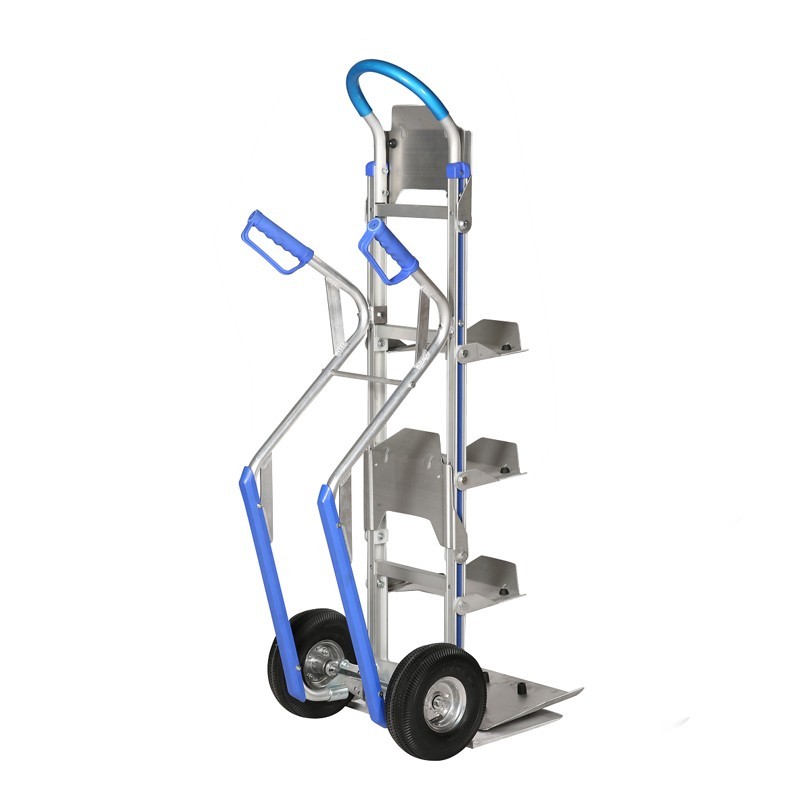 Vista desde 3/4  de la carretilla portabidones 250kg