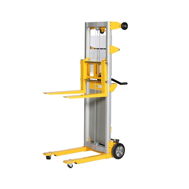 Apilador panual con manivela 227kg 1250mm horquillas medio-altas