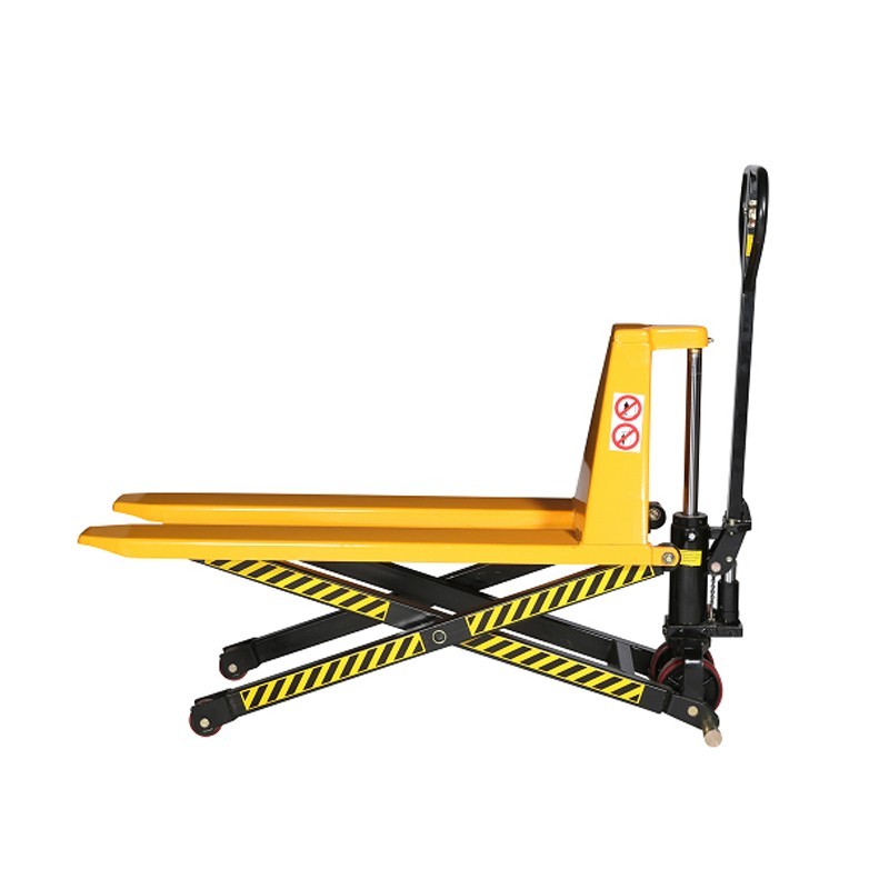 Transpaleta manual de gran elevación 1500kg con horquilla medio-alta