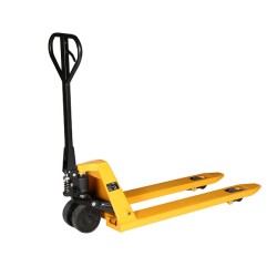 Vista frontal de la transpaleta manual  2000 kg con rodillo simple horquillas 1150 mm