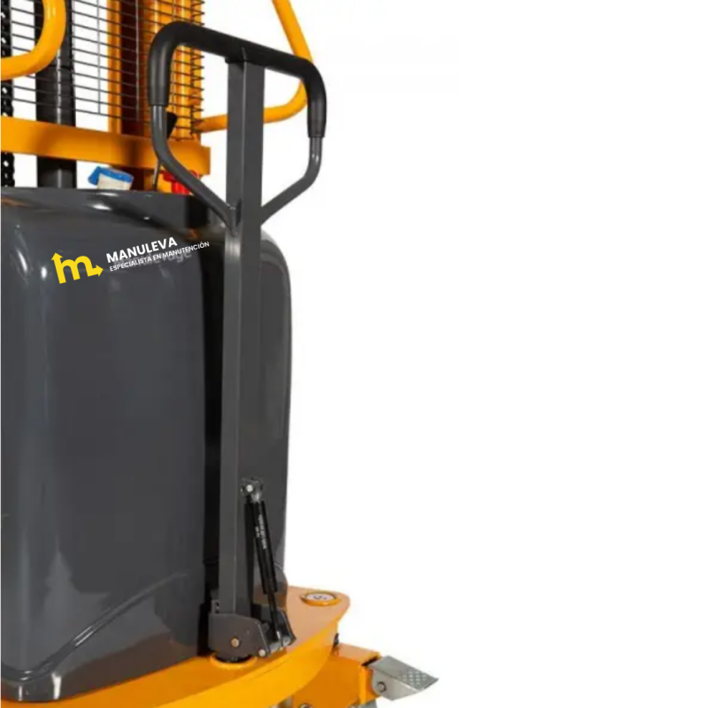 Zoom sobre el timón del apilador semi eléctrico 1500kg 2500mm