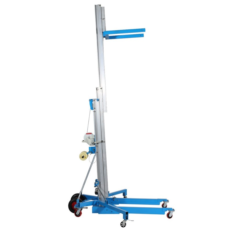 Vista de perfil del Elevador de materiales 5000 mm