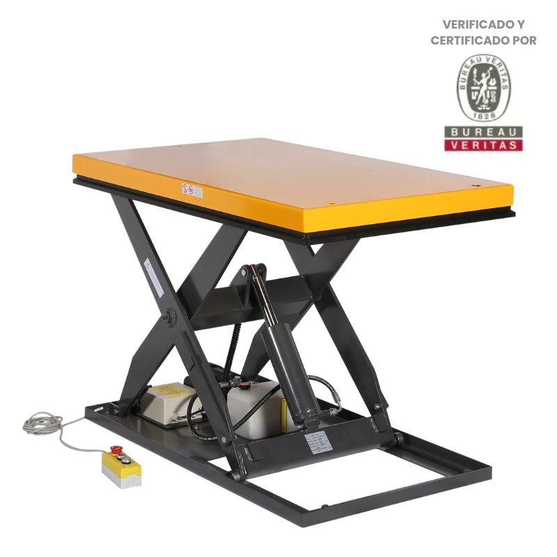 Mesa elevadora 1000 kg - plataforma 1300x800 mm (220V) vista desde 3/4