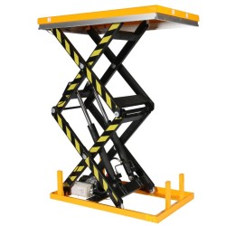 Mesa elevadora eléctrica 2000 kg Plataforma 1300x820 mm totalmente elevada