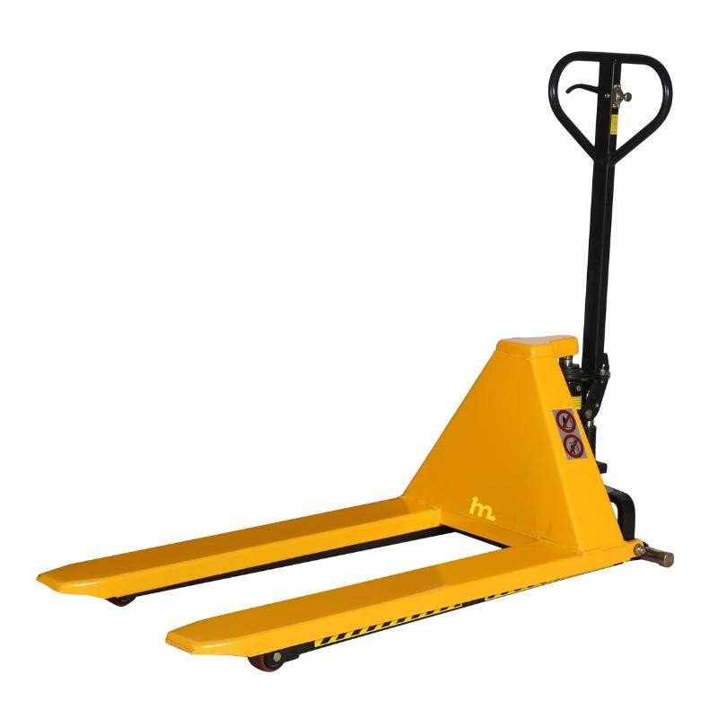 Vista trasera de la transpaleta de gran elevación 1500kg horquillas bajas