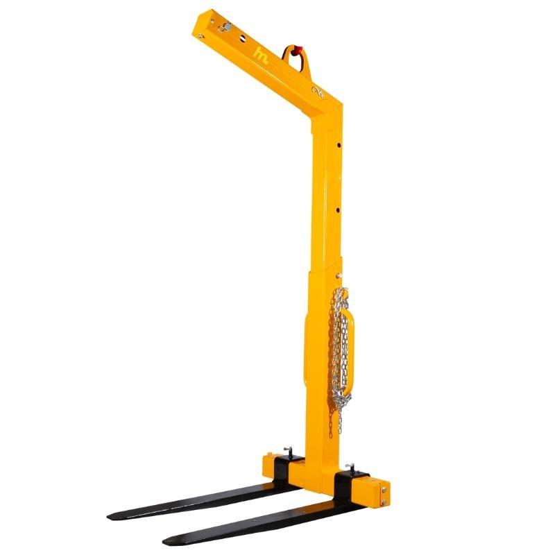 Vista desde 3/4 de la horquilla para grua 2000kg