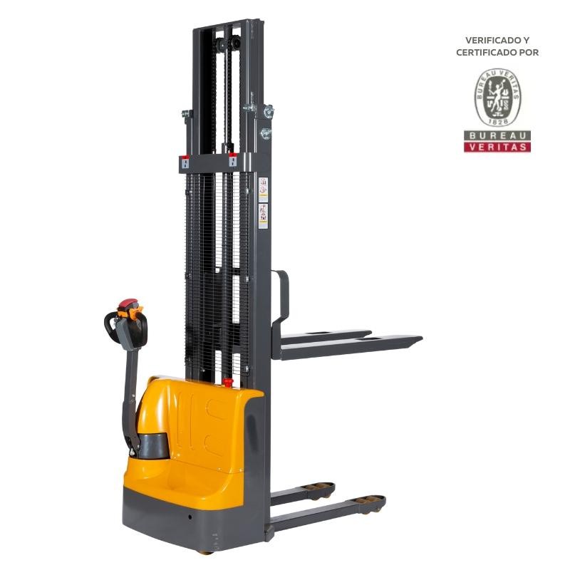visión 3/4 Apilador eléctrico 3000 mm Capacidad 1500 kg
