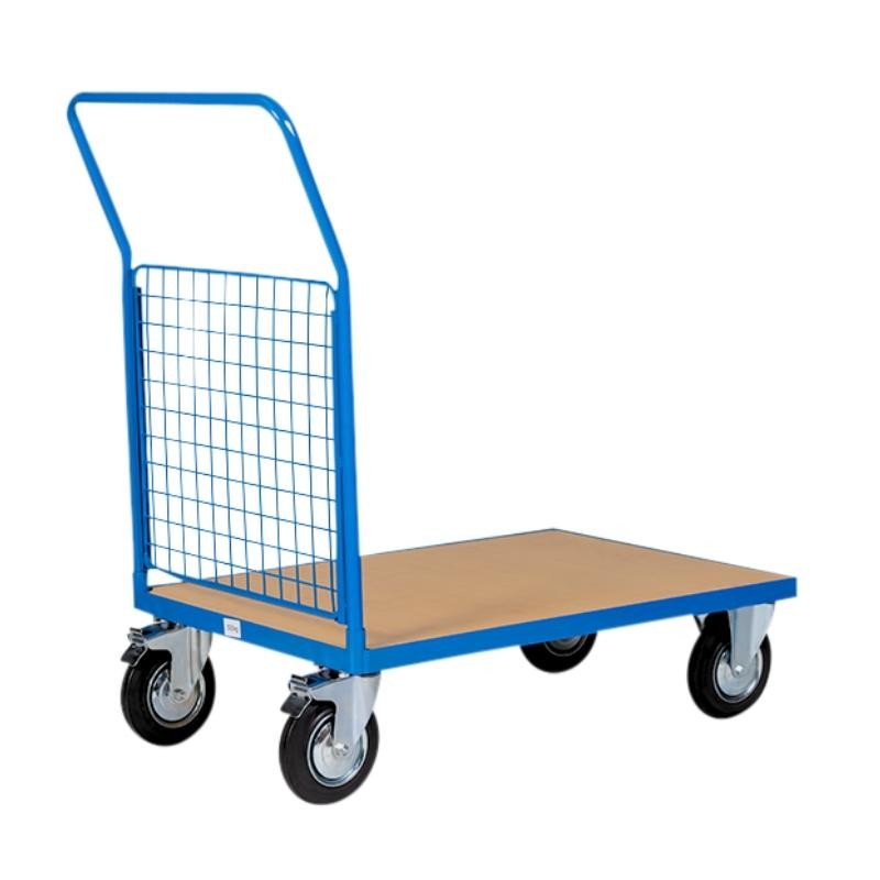 Vista general del Carro plataforma 1 pared de malla 500 kg