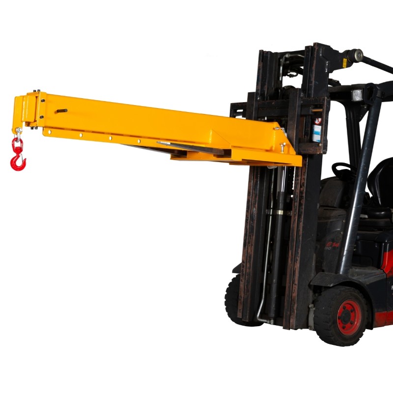 Vista general de la 
Pluma para carretilla elevadora fija 3T con una carretilla elevadora