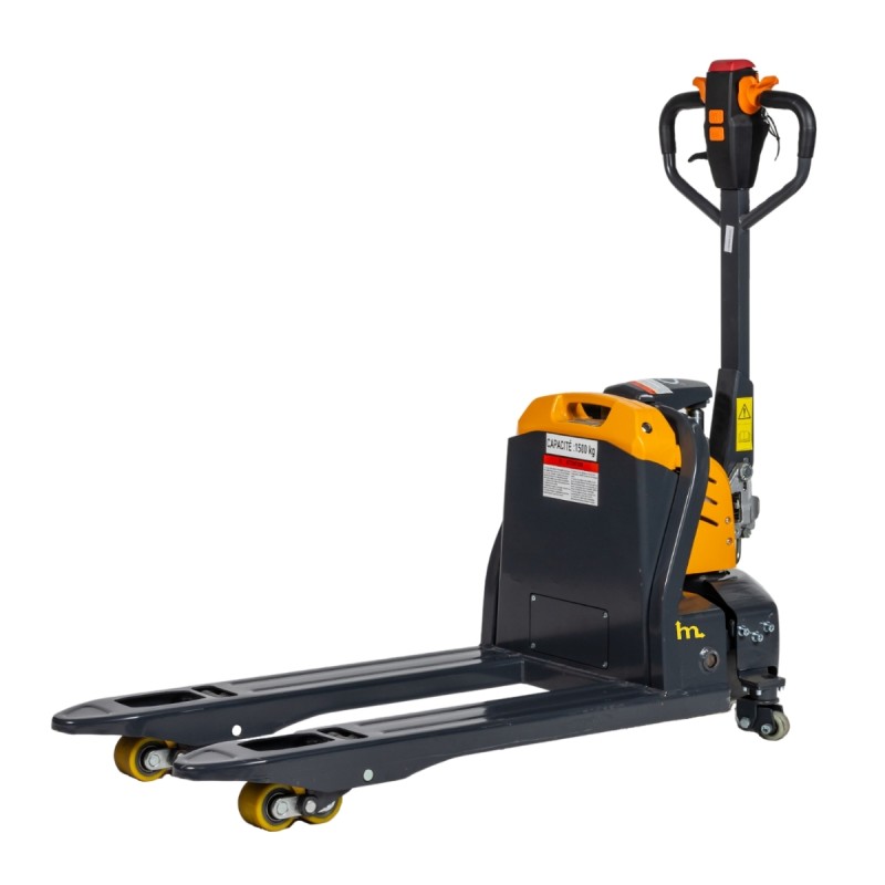 Transpaleta eléctrica litio 40Ah horquillas 950mm - vista trasera de 3/4