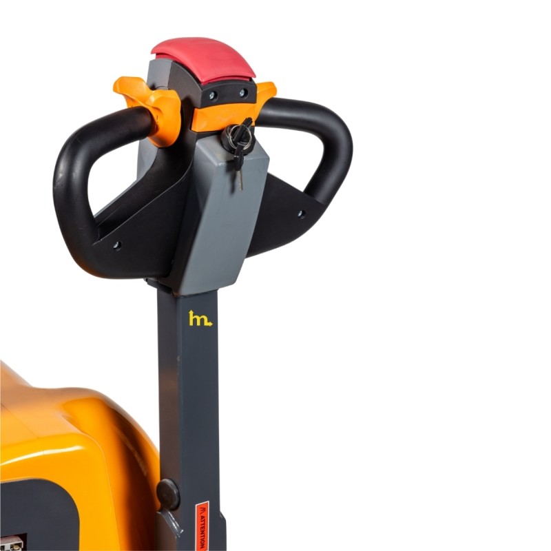 Zoom sobre el timón del Apilador eléctrico 1000 kg 1600 mm