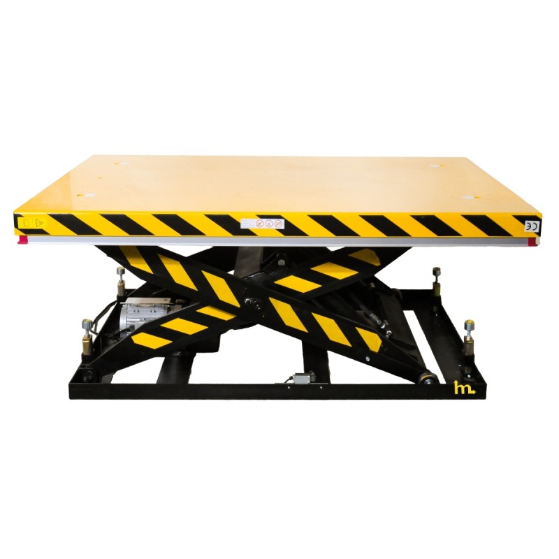Vista general de la Mesa elevadora 2500 kg - plataforma: 1830x1220 mm a baja altura
