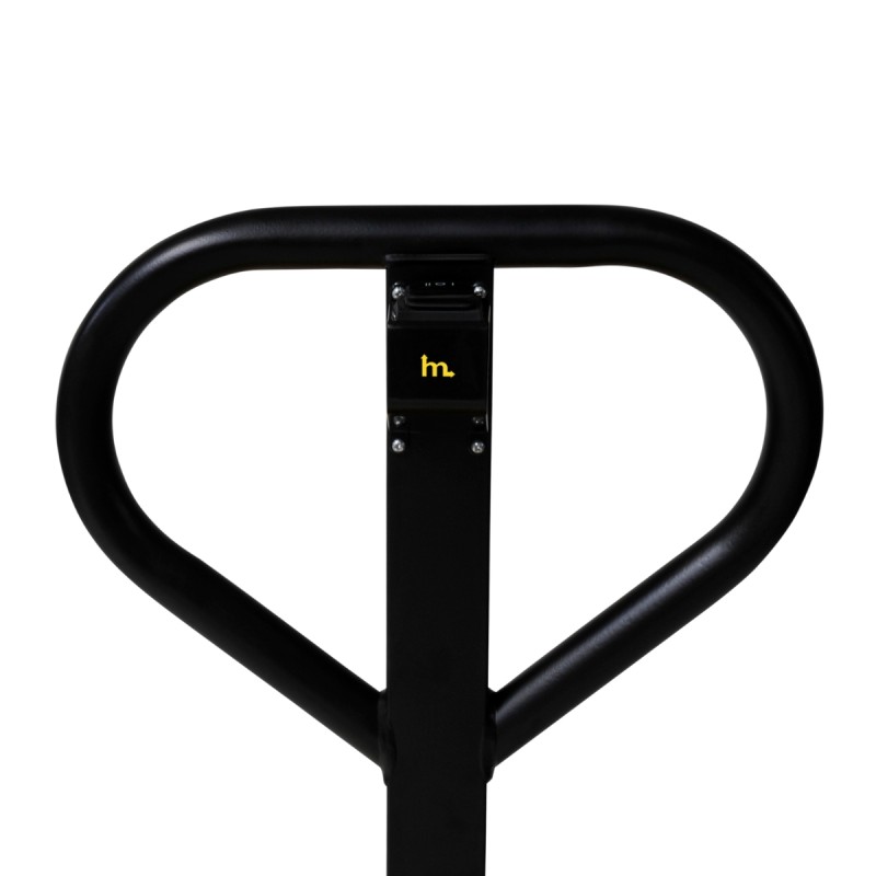 Zoom al timón de la Transpaleta elevadora eléctrica bicilíndrica Elevación 800 mm