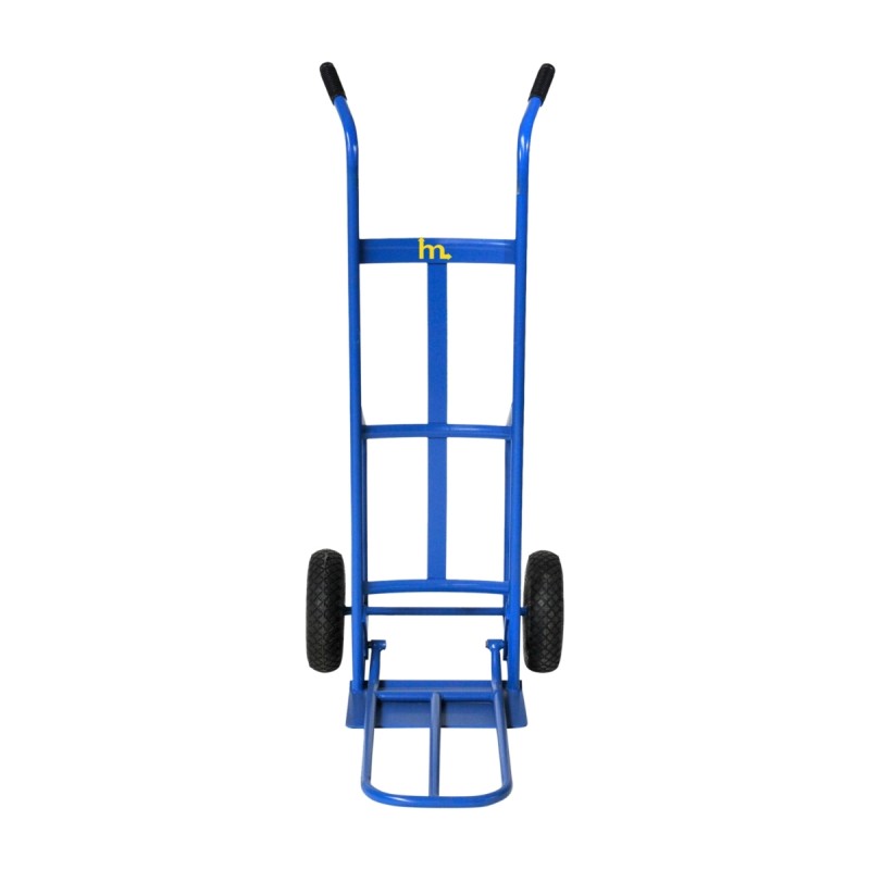 Vista frontal de la Carretilla de mano con pala abatible - 250 kg