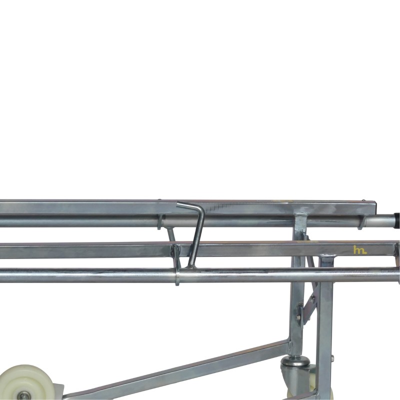 Vista de la estructura de la carretilla basculante portabidones - 170kg