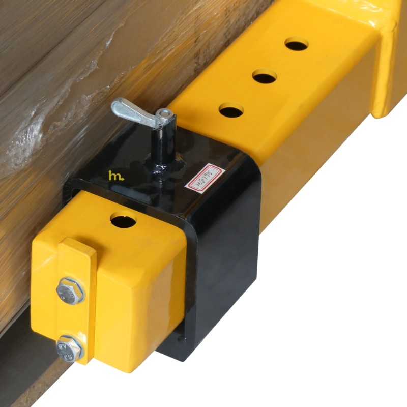 Vista con posición de la horquilla para palets 1000 kg