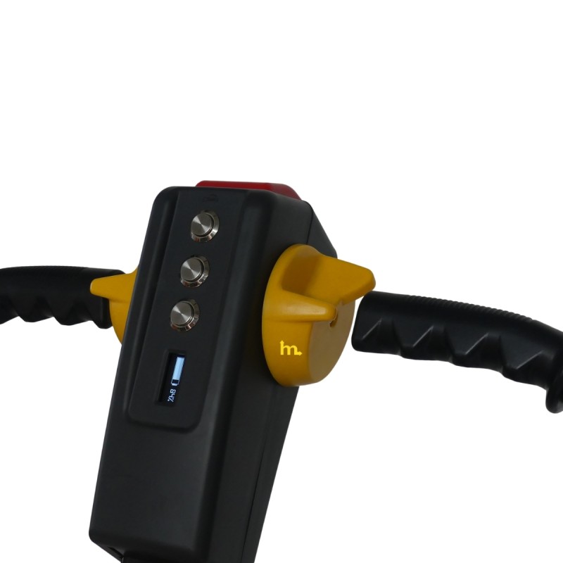 Vista de la comodidad de la mesa elevadora eléctrica móvil doble tijera 500 kg - Plataforma 1020x610 mm