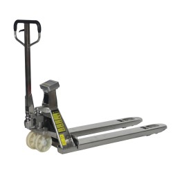 Vista general de la transpaleta bascula INOX 316 - 2000kg - Precisión 0,1%