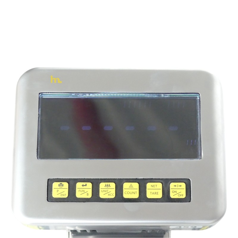 Vista de la bascula de la transpaleta bascula INOX 316 - 2000kg - Precisión 0,1%