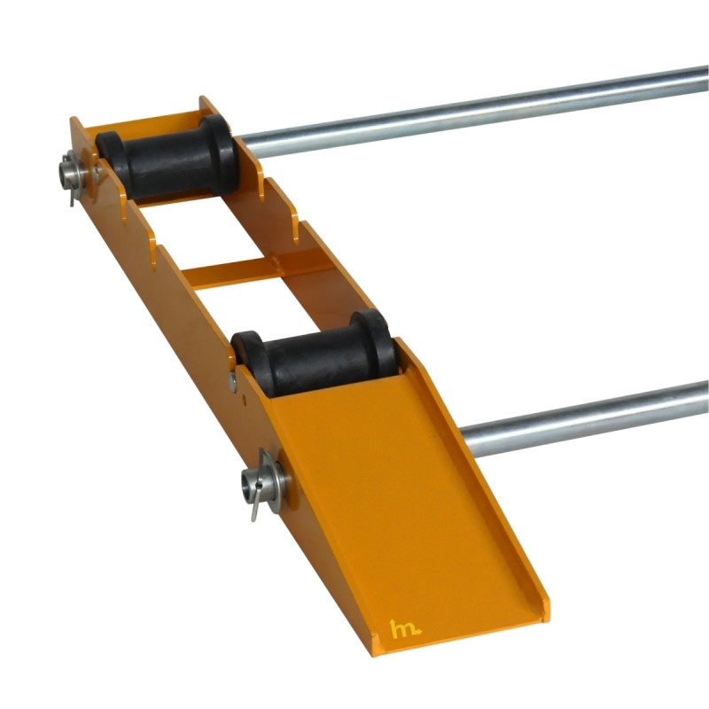 Vista de la pareja de patines para bobinas - Capacidad 1000 kg