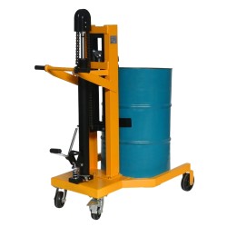 Vista general del elevador de barriles hidráulico 450 kg