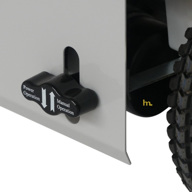 Vista del botón del carro de plataforma motorizado bandeja 1280 x 630 mm - 400 kg