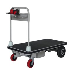 Vista general del carro de plataforma motorizado bandeja 1280 x 630 mm - 400 kg