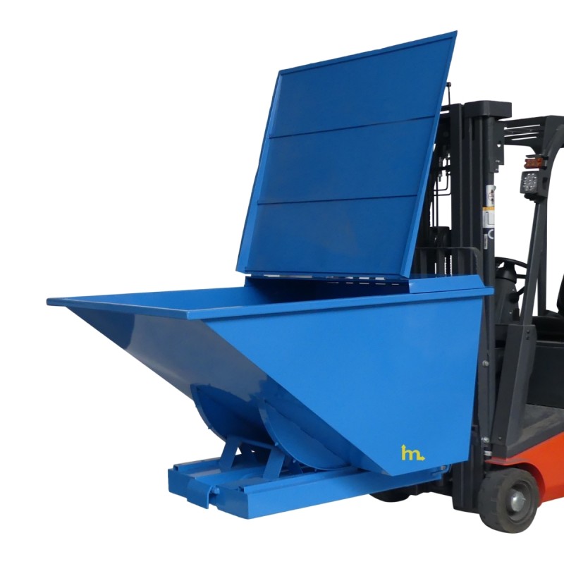 Vista de la tapa abierta para tolvas autobasculantes 1100L