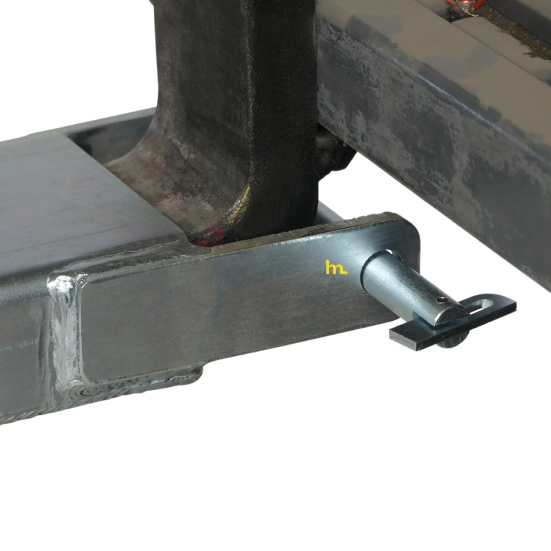 Vista de la estructura de las extensiones de horquillas longitud 2100 mm