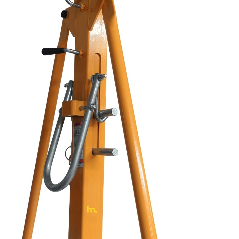 Zoom al sistema de seguridad del Pórtico grúa móvil Capacidad 1000 kg