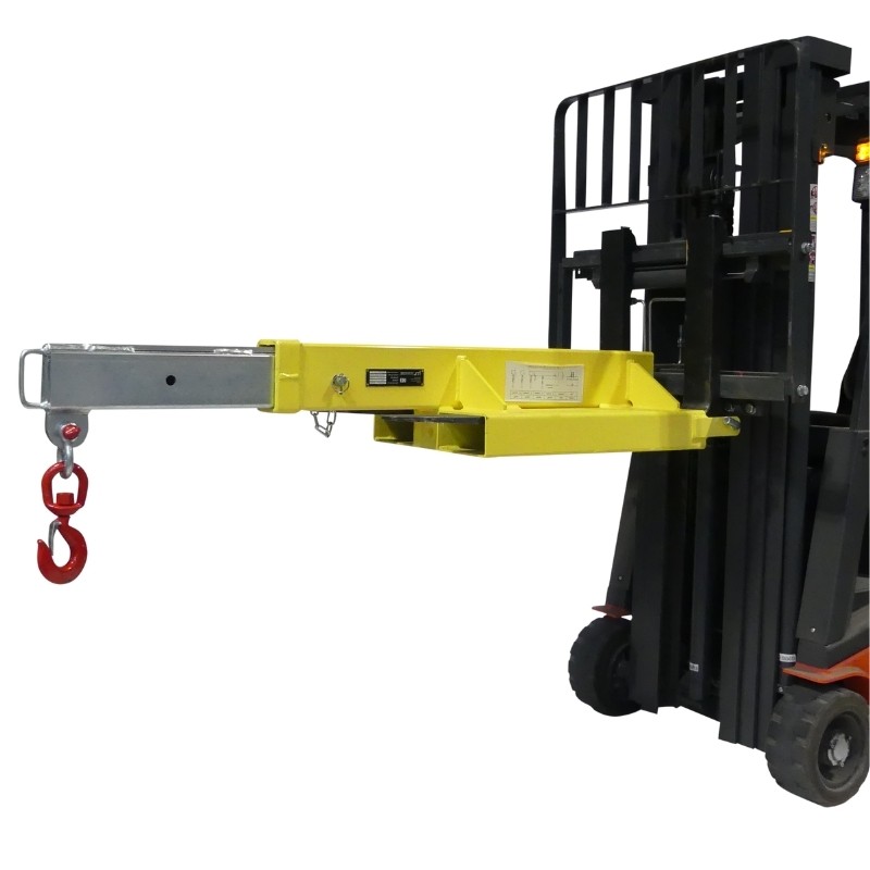 Vista general de la Pluma para carretilla elevadora fija 4.5 T mi-desplegada