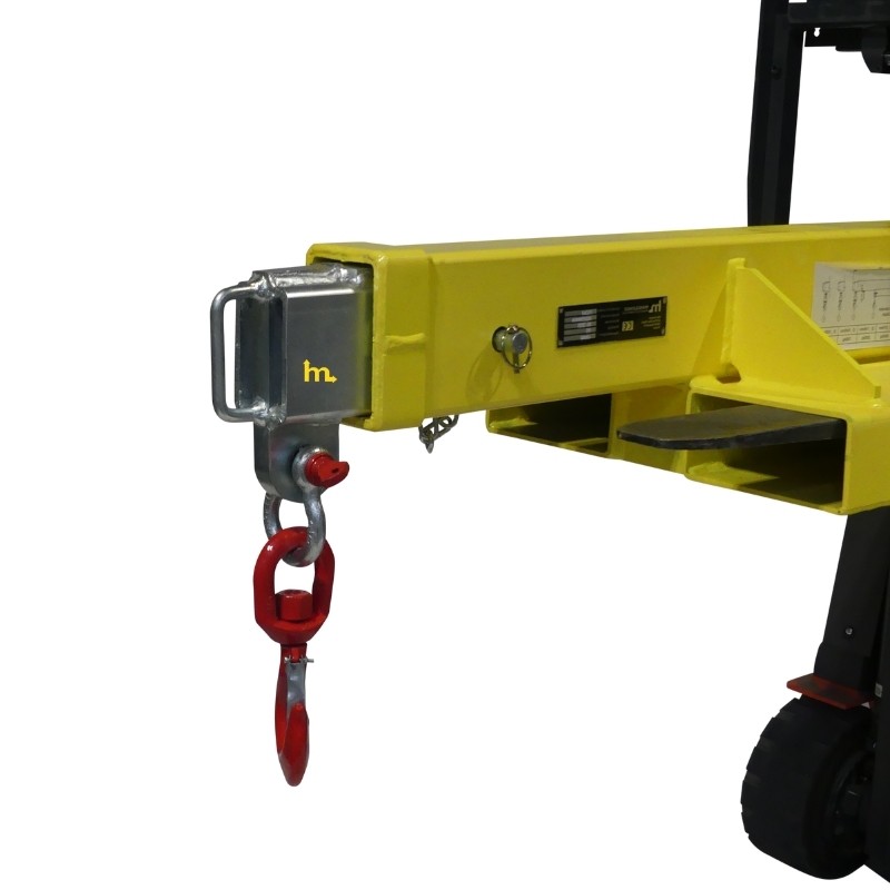 Braccio per carrello elevatore fissa 4.5 T con gancio vista frontale