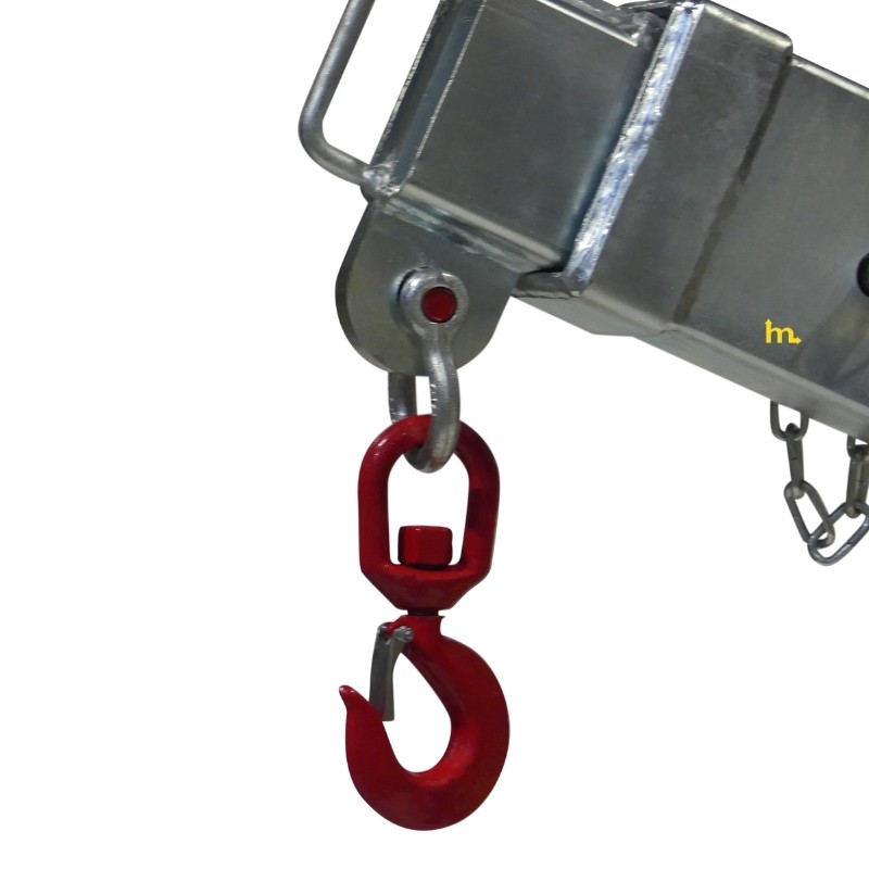 Zoom sobre el gancho de la Pluma para carretilla elevadora articulada 2.5 T