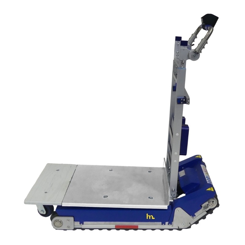Carretilla para subir escaleras eléctrica de oruga - 420 kg vista de perfil