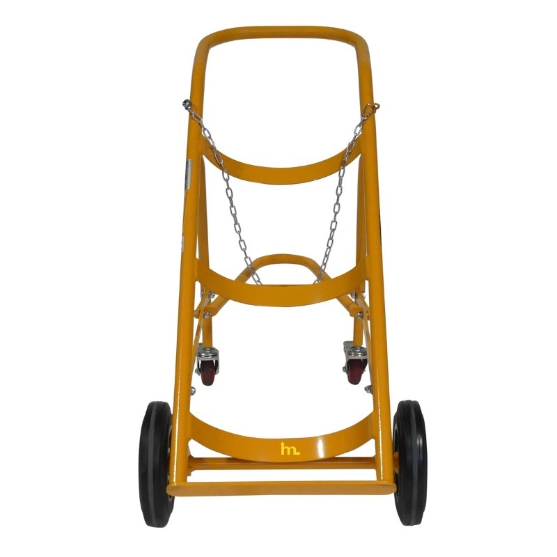 Vista frontal de la carretilla para bidones - 280 kg