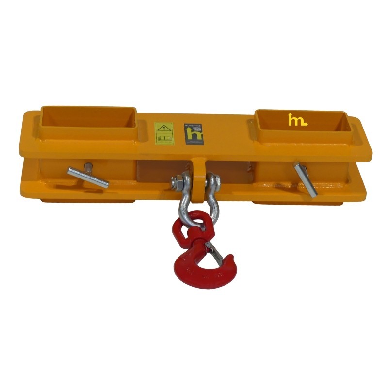 Vista frontale del gancio per carrello elevatore 5 tonnellate