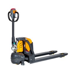 Vista general de la transpaleta eléctrica EXPERTA 2000 kg - Batería de litio de 48 Voltios 15 Ah